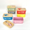 Domini Large Butter Dish,Ceramic Butter Dish with lid and knife,