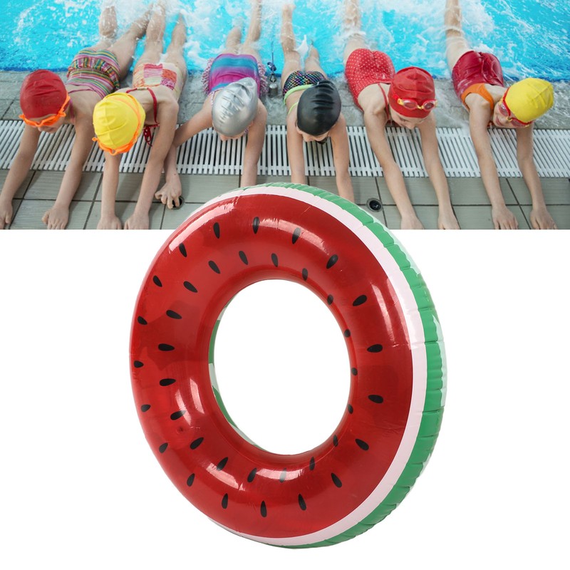Watermelon Pool Float 16.5in Inner Diameter Inflatable Watermelon Design Eco