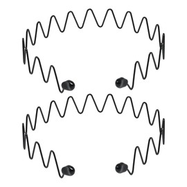 yueton 2PCS Back Hair Band Metal Hair Hoop Wavy Hairband Spring Type Hair Hoop Steel wire hairband for Men and Women