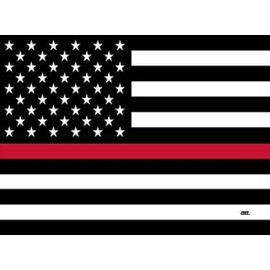 The Thin Red Line Flag Glass Cutting Board Decorative Gift For Firefighter Fire Department FD Design