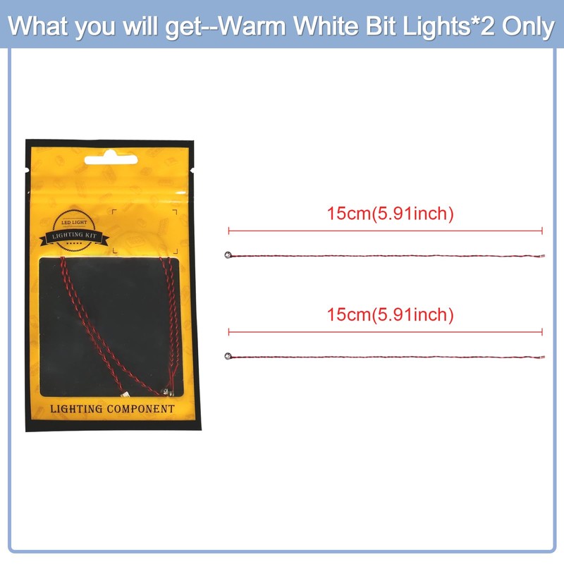 Light Up Your Bricks- 2 Pieces X Warm White 15