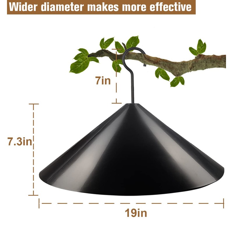 Garbuildman Squirrel Baffle for Bird Feeder Pole, Outside Hanging Mount