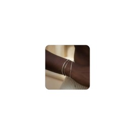 Silver Bracelets for Women Trendy, Dainty Stackable Chain Bracelets Set, Silver Bracelets Waterproof Jewelry Gifts Adjustable (style 2-silver)