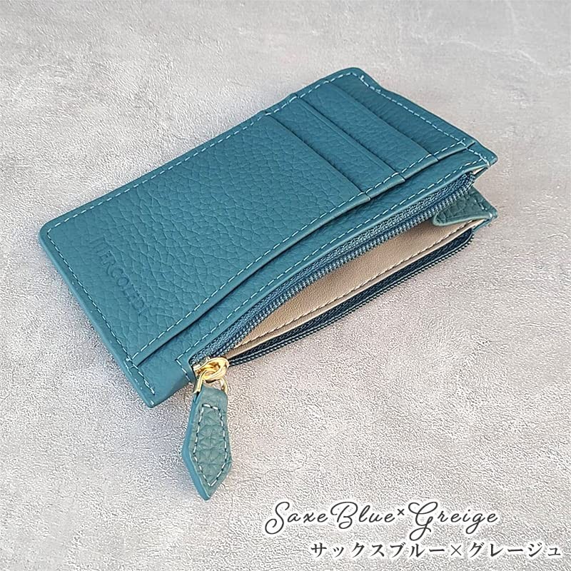 cardcase31 Women's Genuine Leather Commuter Wallet Coin Purse Key Ring