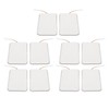 10Pcs TENS Unit Replacement Pads Rectangular Reusable Electrode Patches for