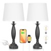 White Lamps for Bedrooms Set of 2 - Touch Control