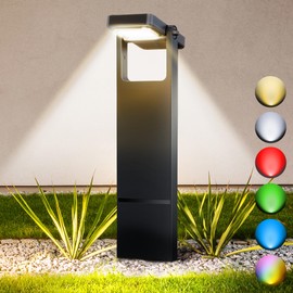 COXSENI Solar Pathway Lights Outdoor 4 Pack, 360° Adjustable Panel, Multicolor 200LM Solar Powered Path Lights, 12H Lasting, IP65 Waterproof Landscape Lighting for Walkway Yard Garden