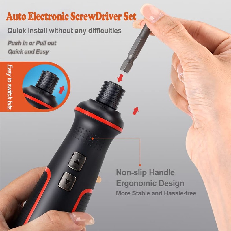 Electronic Precision Screwdriver Set LED Lights Two-layer Organizing Case 41pcs