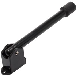 Merriway BH01845 (2 Pcs) Kick Down Sprung Black Metal Door Stay Stopper - Pack of 2 Pieces