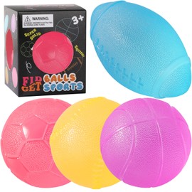 Fidget Toys Stress Balls for Kids & Adults - 4Pack Malt Sugar Squishy Fidget Toys, Slow Rise Gel Ball, Stretchy Squeeze Stress Relief Balls for Anxiety/Therapy/Classroom, Slow-Rise Sensory Toys