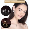 DELECOE 14K White Gold Bullet Locking Earring Backs for Diamond
