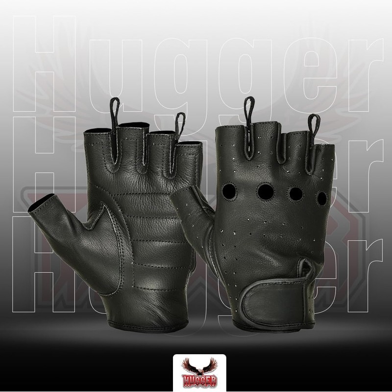 Hugger Affordable Unlined Fingerless Summer Riding Glove