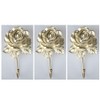 OPENDGO Rose Resin Golden Wall Hooks Wall Mounted Creative Flower