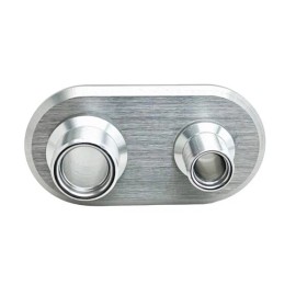 HRC Firewall Bulkhead Fitting 2 Port Plate Inline AC #10 & #6 Billet Aluminum Brushe