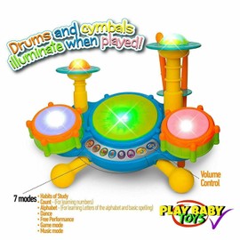 Play Baby Toys Educational Toys For 2 Year Old Baby Kids Toddlers Boy Girl Learning Drum Set