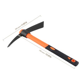 HEIHAK 2 PCS 15 Inch Pick Mattock Hoe, 1.5Lbs Forged Adze Pick with Fiberglass Handle, Weeding Mattock Hoe Garden Pickaxe for Loosening, and Cultivating Vegetable Gardens or Flower Beds