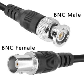 PNGKNYOCN BNC Coaxial Y Splitter Cable BNC Male to Dual BNC Female Connector Adapter Cable for Cameras and Video Equipment（0.4m）
