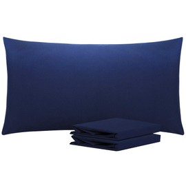 NTBAY King Pillowcase Set - 2 Pack Brushed Microfiber 20x36 Pillowcases - Soft, Wrinkle-Free, Fade-Resistant, Stain-Resistant, Navy Pillowcases with Envelope Closure - 20x36 Inches, Navy