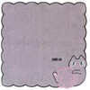 ANNA SUI 109482-0011-03 Towel Handkerchief, Rose & Cat Embroidery (Gray)