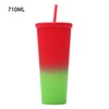 710ML/24OZ Large Capacity Water Cup Fully Studded Matte Tumbler Reusable