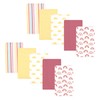Hudson Baby Unisex Baby Cotton Flannel Burp Cloths 10-Pack, Sunshine