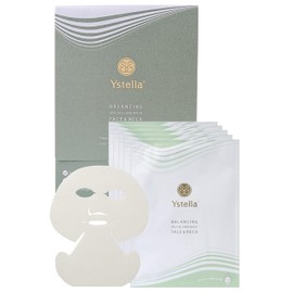 Ystella Face Pack with Neck, 30 Minutes 30 Minute Stereoscopic Moisturizing Care, 1 Bag, 1 Serum, 1.2 fl oz (35 ml), Sheet Mask, Face Pack, Neck, Pores, Rough Skin, High Moisturizing (1 Box (Pack of 5)