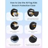 EIZLXQ Discreet Silicone AirTag Holder for Kids and Valuables
