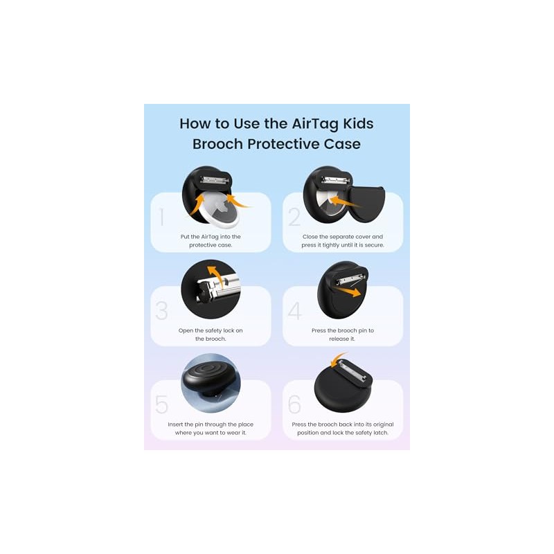 EIZLXQ Discreet Silicone AirTag Holder for Kids and Valuables