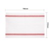 Vogue Heavy Thick and Absorbent Red Tea Towel Cloth, White