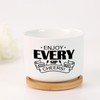 DecStic Enjoy Every Sip Cheers Ceramic Planters Bible Verse Planters