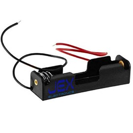Jex Electronics One/Single/1X AA DIY Battery Holder Case Box Base 1.5V PCB Mount with Bare Wire Ends