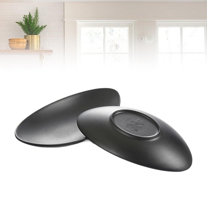 Bamyli Black Ring Key Dish for Hallways,Oval Trinket Dish Key