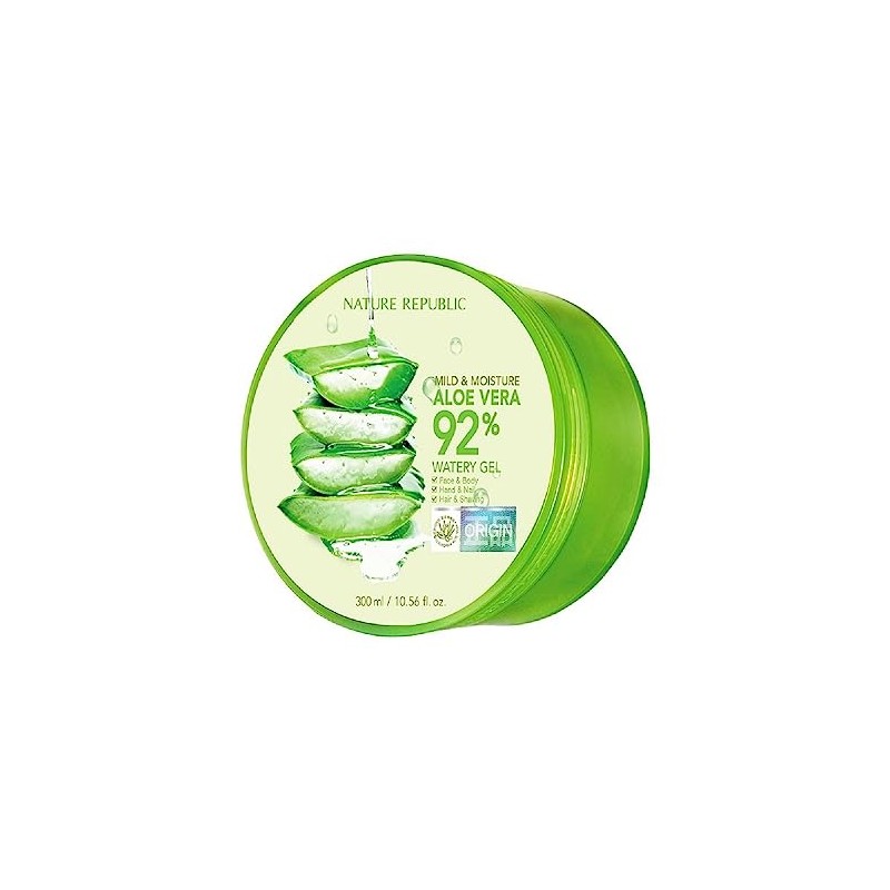 Nature Republic Mild & Moisturizing Aloe Gel Jar, 10.1 fl