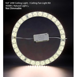 Zhairdalstar 24W LED Flush Mount Ceiling Fan Ring Light Kit Replacement,Retrofit LED Light Engine Panel,4500K Natural Light