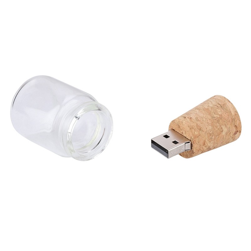 Wishing Floating Bottles USB2.0 Flash Drive Wood Flash Memory Stick
