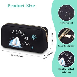 Cruise Trip Gift Makeup Bag Cruise Gifts for Women Summer Vacation Trip Gift for Women Cruise Themed Gifts Travel Toiletry Bag Funny Cruise Gifts for Cruise Lover Daughter Wife BFF Sister Colleague