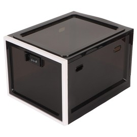 Caja de bloqueo transparente, caja de bloqueo Clear Food Storage Recipe Case con bloqueo de combinación de 3 dígitos para alimentos Teléfono Pableta E