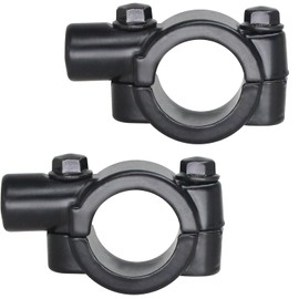 Amavoler 10mm 7/8" Handlebar Mirror Mount Holder Clamp Adaptor Thread Black Fit for Motorcycles ATV Scooter.2Pcs. (10mm 7/8")