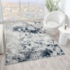 LUXE WEAVERS Modern Abstract High Low Texture Area Rug,Blue,6'X9'