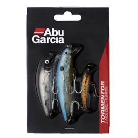 Abu Garcia Tormentor Minnow Crankbait Lures - 3 Pack - Diving Vane Hard Lures with Wobble Action - Trout, Perch, Salmon, Pike, Zander