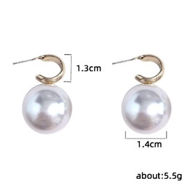 ASFKIPMF 925 Sterling Silver Pearl Drop Dangle Earrings for Women Girls Freshwater Pearl Earrings Leverback Pearls Earrings Dangle Earrings Bohemian Statement Earrings for Women Girls Wedding