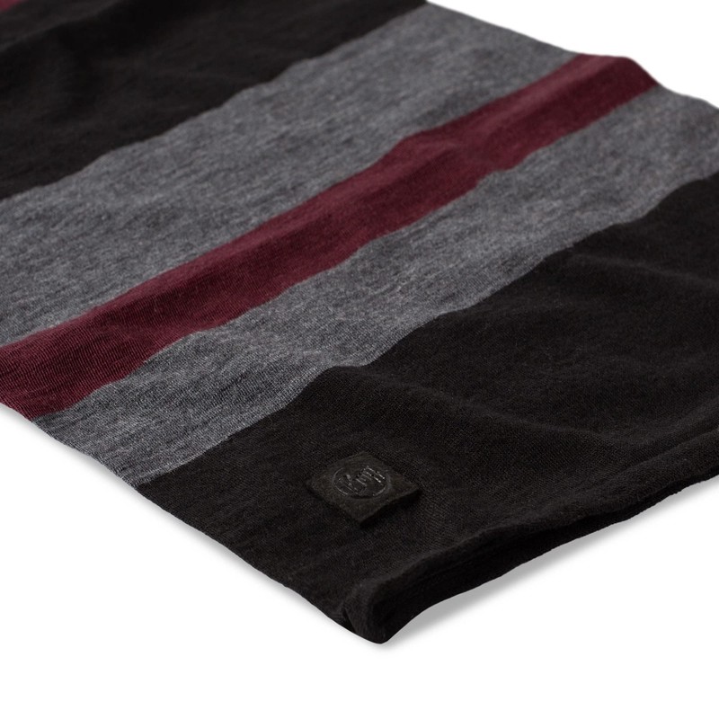 Buff Merino Multifunctional Neck Warmer 1302209991000, Women, Men's Scarf, Black,