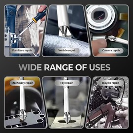 High Magnetic Screwdriver Drill Bit Set | Screw Driver Tip Set of 6 | Erosion Resistant High Precision Anti-Slip Bits for Roofing Metalworking Construction Automotive Furniture