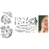 TL127 HSC021 Temporary Clef Tattoo Musical Notes Tattoo Electric Guitar