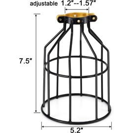 YI LIGHTING - Industrial Vintage Style Metal Lamp Guard Cage for Pendant String Lights and Vintage Lamp Holders Yellow (4)