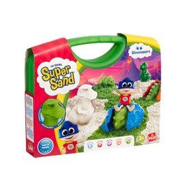 SUPER SAND 918372.012 Sand Toy Dino Case, White, Multiple