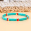 KELITCH Stretch Bracelets Green Color Tila Beads Wrap Friendship Bracelets