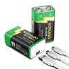 KOOAQQ 2-Pack Rechargeable 9v Batteries, USB-C Recharge with 2 in