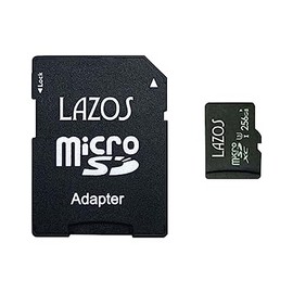 256GB Micro SD Card MicroSD Card SDXC Class 10 UHS-1 U3 R:110MB/s W:70MB/s LAZOS L-B256MSD10-U3