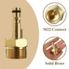 High Pressure Washer Adapter Brass M22 Pressure Washer Plug Threaded